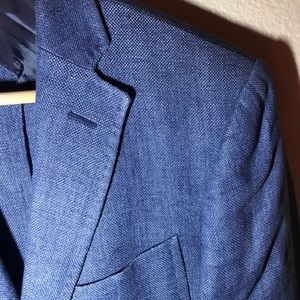 Italian made dinner suit blazer polo jacket blue
